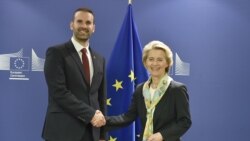 Kryeministri i Malit të Zi Milojko Spajiç dhe Presidentja e Komisionit Evropian Ursula von der Leyen