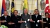 U.S. Secretary of State Rex Tillerson, center, poses with ASEAN foreign ministers before a working lunch at the State Department in Washington, U.S., May 4, 2017. 