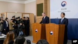  မြောက်ကိုရီးယားဆိုင်ရာ အမေရိကန် အထူးကိုယ်စားလှယ် Steve Biegun သတင်းစာရှင်းလင်းပွဲလုပ်
