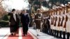 Iranian President Ebrahim Raisi walks with Iraqi Prime Minister Mohammed Shia al-Sudani during a welcoming ceremony in Tehran, Iran Nov. 29, 2022. (Iraqi Prime Minister Media Office/Handout)