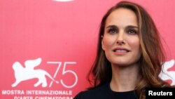 La actriz Natalie Portman, estrella de "Lucy in the sky", en la edición 75 del Festival Internacional de Cine de Venecia, Italia, 4/9/18.