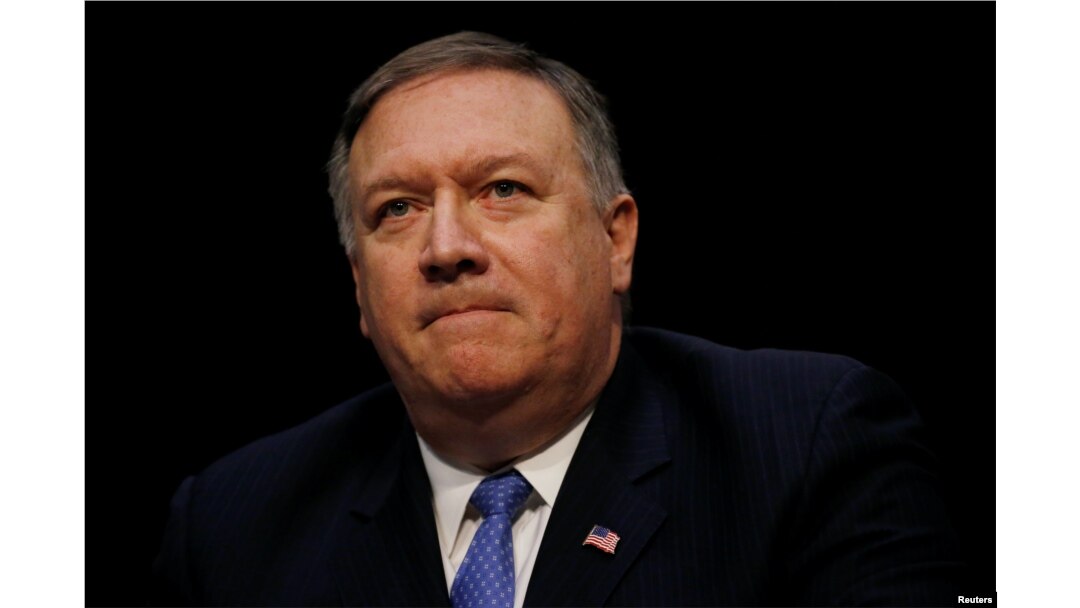 FILE - Central Intelligence Agency (CIA) Director Mike Pompeo testifies during a Senate Intelligence Committee hearing on "Worldwide Threats" on Capitol Hill in Washington, Feb. 13, 2018.