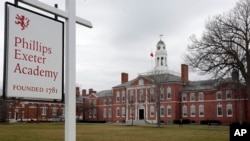 FILE - This photo shows a portion of the Phillips Exeter Academy campus in Exeter, N.H., April 11, 2016. Reports released Aug. 24, 2018, following outside investigations into sexual assault allegations at the prep school identified 11 former staff members who were accused of abusing students over several decades.