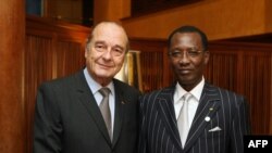 Idriss Deby et Jacques Chirac, le 14 février 2007.