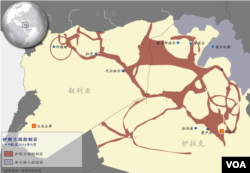 伊斯兰国在叙利亚和伊拉克控制区