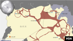 伊斯兰国在叙利亚和伊拉克控制区