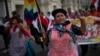 Manifestantes de oposición al gobierno marchan por el centro histórico de Lima, Perú, el martes 7 de febrero de 2023. 