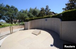 FILE - The burial place of US President Ronald Reagan is seen at the Ronald Reagan Presidential Library in Simi Valley, California, June 28, 2012.