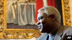 Ghanaian Cardinal Peter Kodwo Appiah Turkson, in Rome, Feb. 12, 2013. 