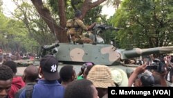 The army led the protests in Harare in November 2017 that led to then-President Robert Mugabe ending his 37 years in power in Zimbabwe.