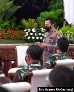 Kapolri Jendral Pol Listyo Sigit Prabowo dalam Rapim TNI/Polri 2021 mengatakan akan lebih selektif dalam menangani perkara yang terkait UU ITE (Foto: Courtesy/Biro Setpres)