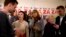 Pro-gay rights activists wait for exit poll results following a same-sex marriage referendum, in Ljubljana, Slovenia, Dec. 20, 2015.