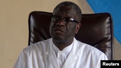 Denis Mukwege, Prix Nobel ya Kimya 2018, monganga oyo abongisa basi babebisama na kozwama na makasi wuto mibu mingi, na Bukavu, Sud-Kivu, 5 octobre2018.