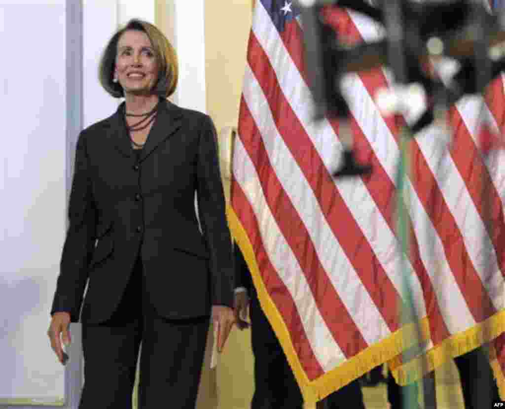 House Speaker Nancy Pelosi of Calif., walks to a news conference, on Capitol Hill in Washington, Wednesday, Nov. 17, 2010, after being re-elected as the leader of the House Democrats. (AP Photo/Susan Walsh)