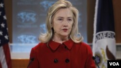 Sekretè Deta Ameriken an Hillary Rodham Clinton (AP Photo/Luis M. Alvarez)