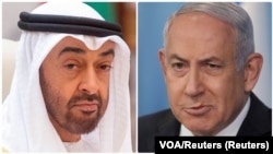 Muhamed Bin Zajed, prestolonaslednik Emirata i Benjamin Netanjahu, izraelski premijer - potpisnici sporazuma uz posredstvo američkog predsednika Donalda Trampa (Foto: Rojters)