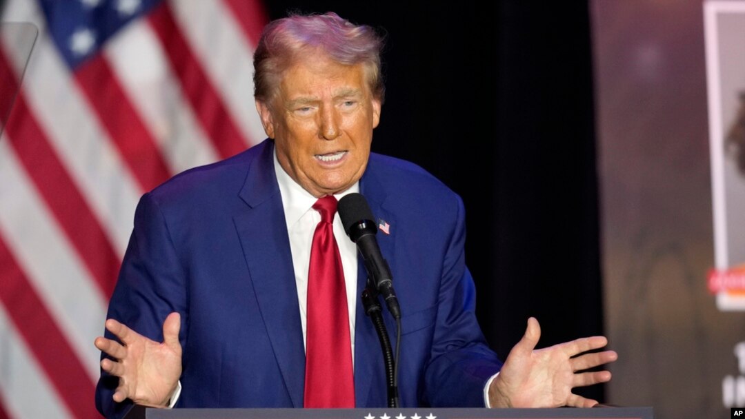Republican presidential nominee former President Donald Trump speaks during a rally, Sept. 28, 2024, in Prairie du Chien, Wis.