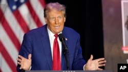 Republican presidential nominee former President Donald Trump speaks during a rally, Sept. 28, 2024, in Prairie du Chien, Wis.