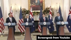 د امریکا د جګړې او د بهرنیو چارو له وزیرانو سره د استرالیا د بهرنیو چارو او دفاع وزیران 