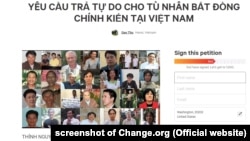 Thỉnh nguyện thư của giới hoạt động yêu cầu lãnh đạo Việt Nam thả các tù nhân lương tâm. Người phát ngôn BNG Lê Thị Thu Hằng nói ở Việt Nam không có cái gọi là "tù nhân lương tâm."