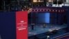 The stage awaits the first presidential debate between U.S. President Donald Trump and Democratic U.S. presidential nominee and former Vice President Joe Biden on the campus of the Cleveland Clinic in Cleveland, Ohio, U.S. September 28, 2020. REUTERS/Jona