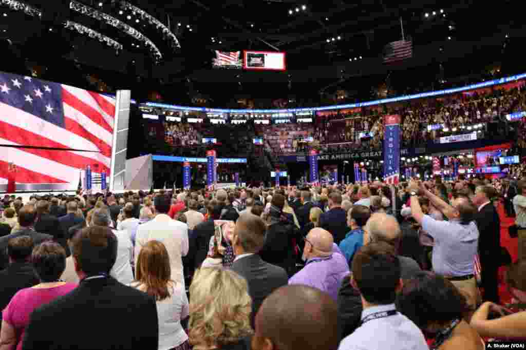 Delegates at the Republican National Convention, in Cleveland, July 21, 2016.