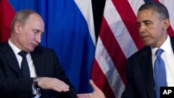 Владимир Путин и Барак Обама. 18 июня 2012г.