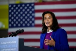 Gubernur Michigan Gretchen Whitmer di Pusat Rekreasi Beech Woods, Southfield, Michigan,16 Oktober 2020. (Foto: dok).