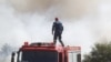 Firefighters battle blaze near Athens
