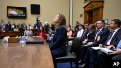 US Secret Service Director Kimberly Cheatle prepares to testify about the attempted assassination of former President Donald Trump before the House Oversight and Accountability Committee, July 22, 2024, in Washington.