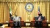 Gen. Abdel-Fattah Burhan, left, head of Sudan’s sovereign council, meets with South Sudan’s President Salva Kiir, in Juba, South Sudan, Oct. 14, 2019.