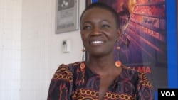 Constance Ejuma is from Cameroon but has lived in the U.S. since age 10. She lives in Los Angeles and has been in numerous TV shows, commercials and films. She won the best-actress award at the festival for her role in "Ben and Ara." (G. Flakus/VOA)
