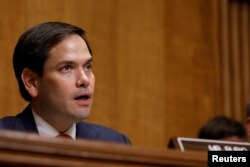 Marco Rubio, senador republicano por Florida y presidente de la Comisión de Relaciones Exteriores del Senado de EE.UU., presidió la audiencia del miércoles 19 de julio de 2017 sobre el colapso del gobierno de la ley en Venezuela.