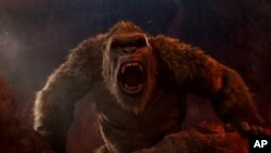 En esta imagen proporcionada por Warner Bros. Entertainment una escena de "Godzilla vs. Kong". (Warner Bros. Entertainment via AP)