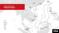 South China Sea territorial claims map