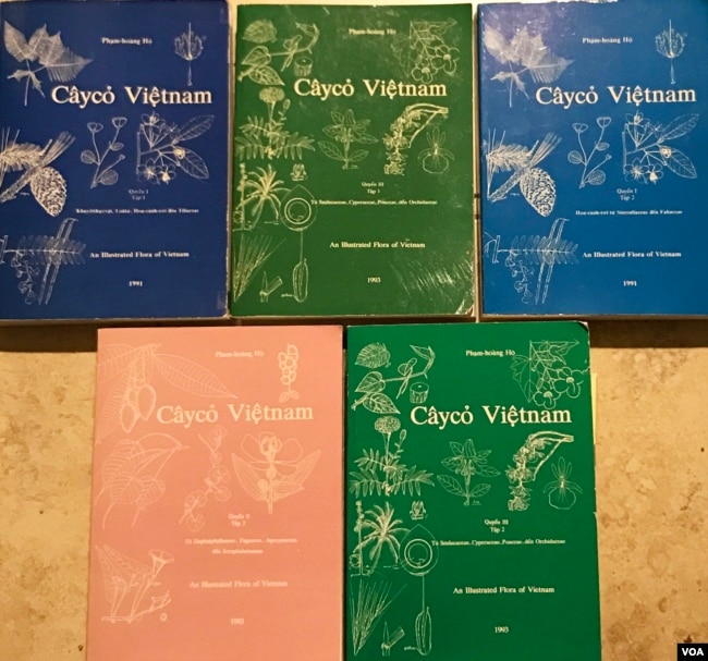 Một số hình bìa bộ sách đồ sộ Cây Cỏ Việt Nam gồm 6 Quyển 2 Tập của Giáo Sư Phạm Hoàng Hộ xuất bản tại hải ngoại [nguồn: Ngô Thế Vinh]