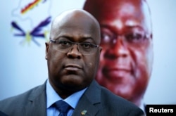FILE - Felix Tshisekedi, leader of Congolese main opposition the Union for Democracy and Social Progress (UDPS) party, attends a news conference in Nairobi, Kenya, Nov. 23, 2018.