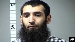 This undated photo provided by St. Charles County Department of Corrections via KMOV shows Sayfullo Saipov.