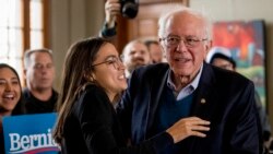La representante demócrata por Nueva York, Alexandria Ocasio-Cortez, estuvo presente durante un mitin del candidato a la presidencia de EE.UU., el senador Bernie Sanders.