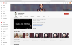 Kanal YouTube Sarah Azhari, Featuring video lagu "Dance to Survive" (courtesy: kanal YouTube Sarah Azhari).