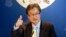 FILE - U.S. envoy Joseph Yun speaks to reporters in Bangkok, Thailand, Dec. 15, 2017. 