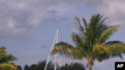 This undated photo courtesy of a family friend shows the S/V Quest yacht that belonged to Jean and Scott Adams