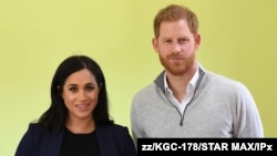 Le prince Harry et son épouse américaine, Meghan Markle le 24 février 2019.