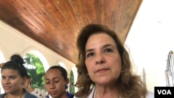 Lucy Valenti presidenta de la CANATUR habló de la situación en Nicaragua con relación al turismo. Foto Daliana Ocaña.
