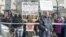 Both pro-immigration and anti-immigration protesters shout slogans in Tornio, Finland, Oct. 3, 2015.