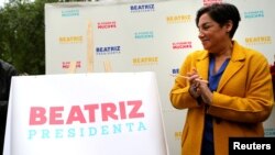 Beatriz Sanchez, "la clef du 2è tour" de la présidentielle chilienne, Santiago du Chili, le 3 novembre 2017. 