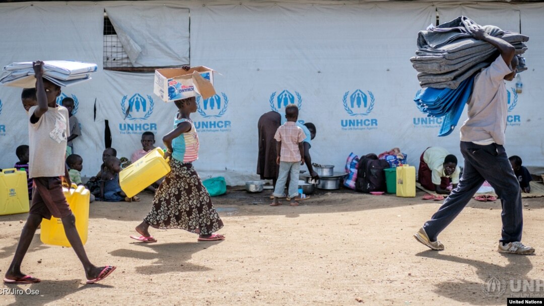 Refugiados do Sudão do Sul no Uganda. 