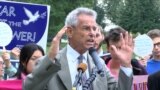 protest to Trump policy on Iran U.S. Congressman Alan Lowenthal (D-CA) and Trita Parsi