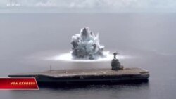 Mỹ dùng chất nổ thử sức chịu đựng của tàu sân bay
