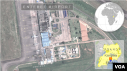 Satellite map of Entebbe airport